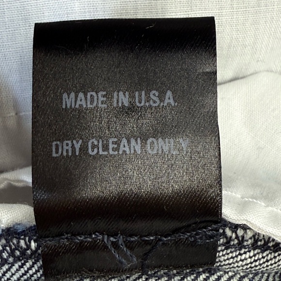 Brandon Maxwell High Rise Classic Straight leg Skinny Dark Blue Denim Size 28 - Picture 15 of 16